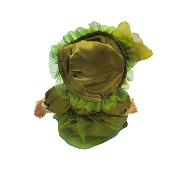 VTG Dan Dee Victorian‎ Teddy Bear Plush Green Dress Hat Louis DeMas Stuffed Toy - Picture 4 of 6